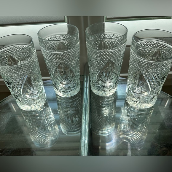 Set of 5 Highball Glass Antique Clear Pressed Pattern glasses - Picture 9 of 9